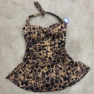 Retro Halter swim Dress